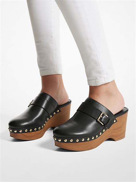 rye studded platform clogs